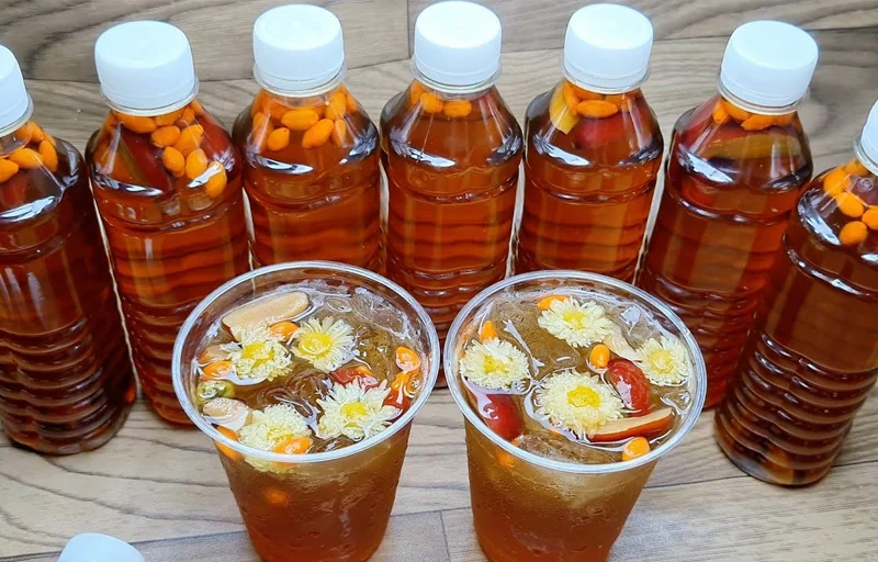 Công thức pha Trà Hoa Cúc Táo Đỏ, La Hán Quả ngon số 1